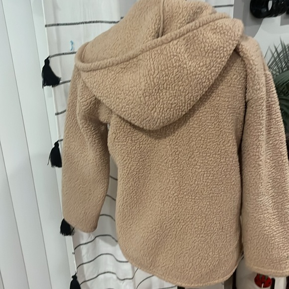 The Children’s Place khaki fuzzy open cozy jacket-cardigan - Picture 3 of 4